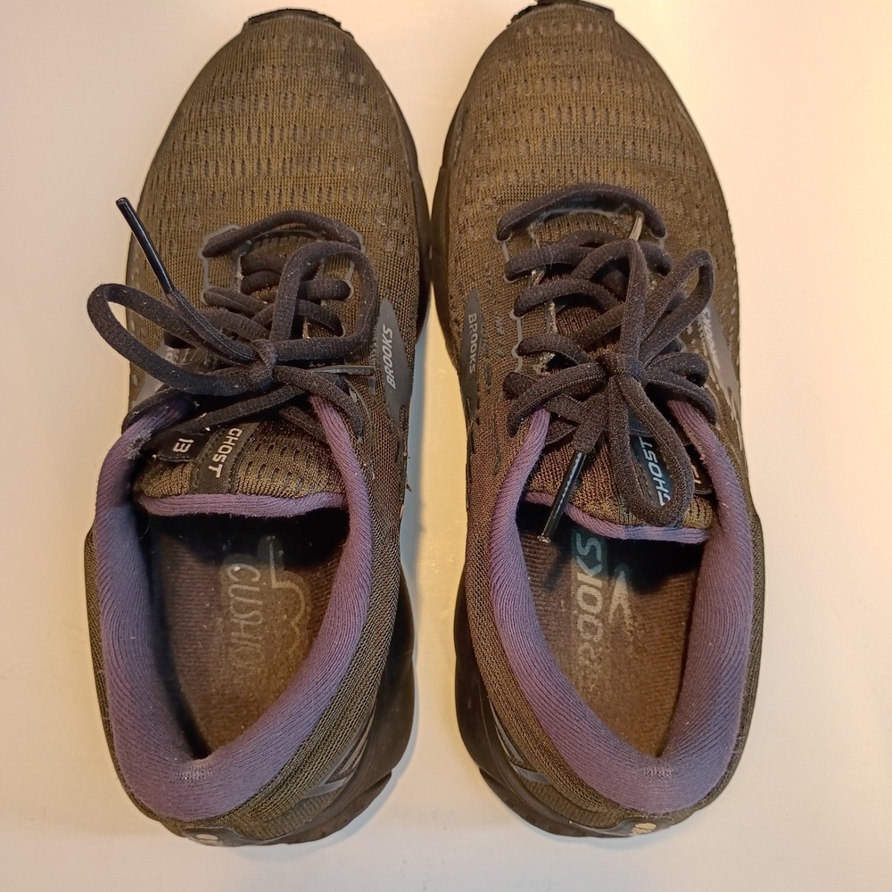 Brooks Ghost 13 Womens Running Shoes Black Grey Purple 1203381B072 - Picture 6 of 7
